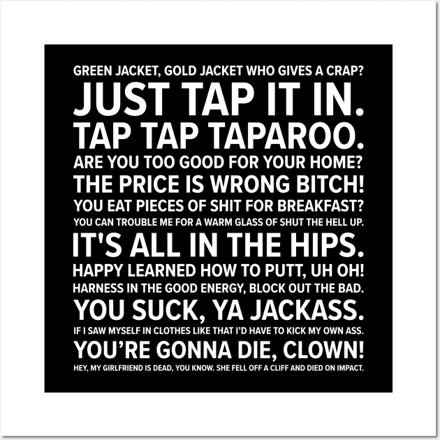 Happy Gilmore Quotes Wall Art by barberdesigniow